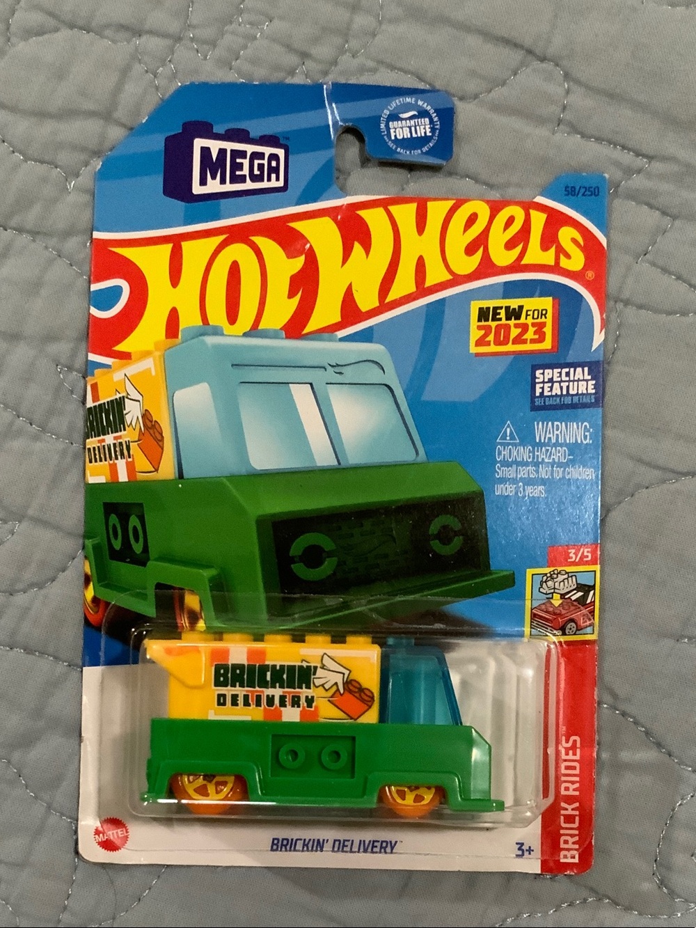 Hot Wheels Mega Brickin' Delivery Kids Toy Truck - Green